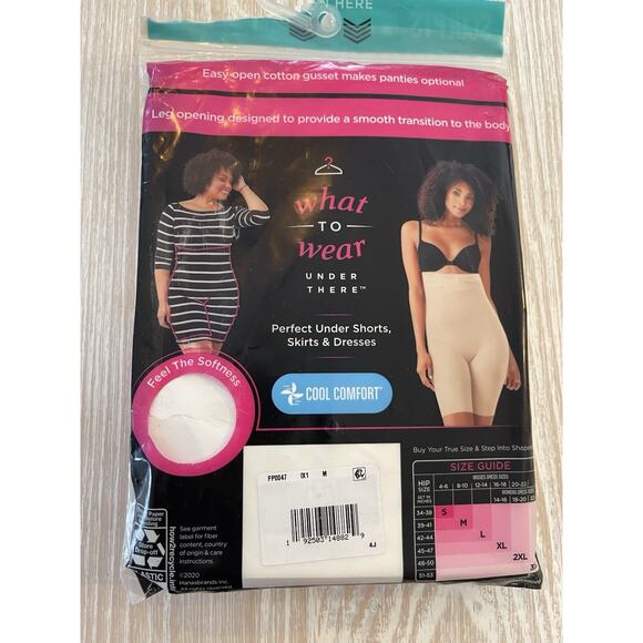 NEW WOMEN MAIDENFORM FLEXEES ANTI-CELLULITE HI WAIST THIGH SLIMMER NUDE SPANX - Picture 2 of 2